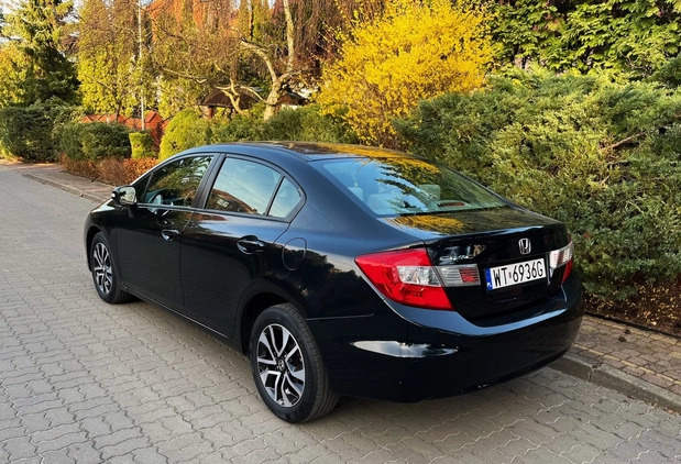 Honda Civic cena 46900 przebieg: 49835, rok produkcji 2016 z Warszawa małe 497